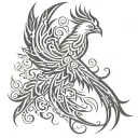 phoenix renaissance tattoo design idea