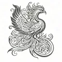 phoenix renaissance tattoo design idea