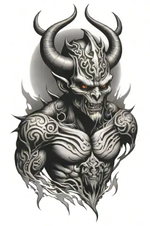 demon tattoo design idea