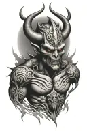 demon tattoo design idea