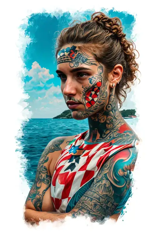 Croatia tattoo design idea