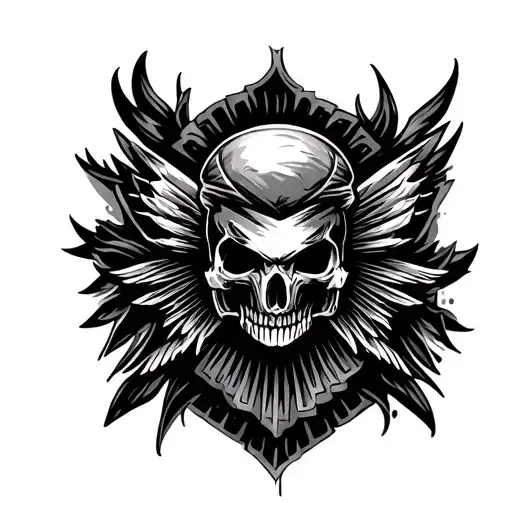 Tattoo with an image of an environmental symbol inscribed in the design of a biker motorcycle tattoo design idea