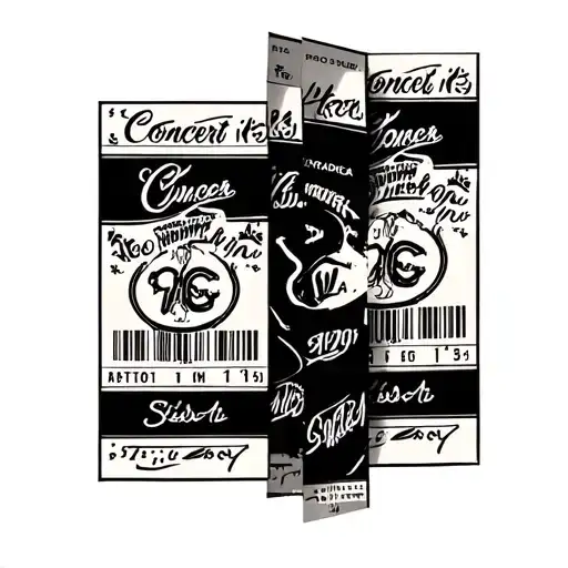 Concert Ticket tattoo design idea