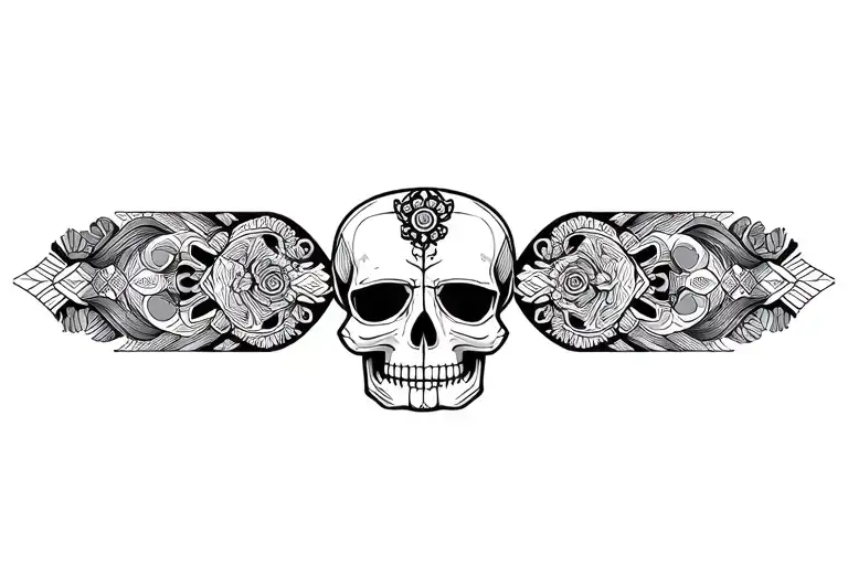 Filin, skull, Belarus, tattoo design idea