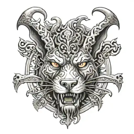 devil dogs tattoo design idea