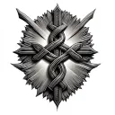trinity knot 3d cross tattoo design idea