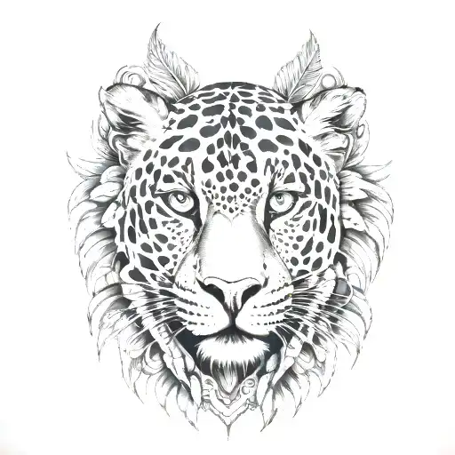 indigenous with jaguar tattoo design idea