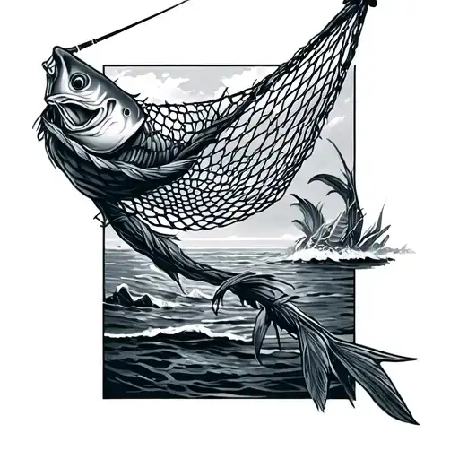 Fishing Net tattoo design idea