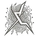 chocolate thunder bolt tattoo design idea