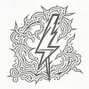 chocolate thunder bolt tattoo design idea