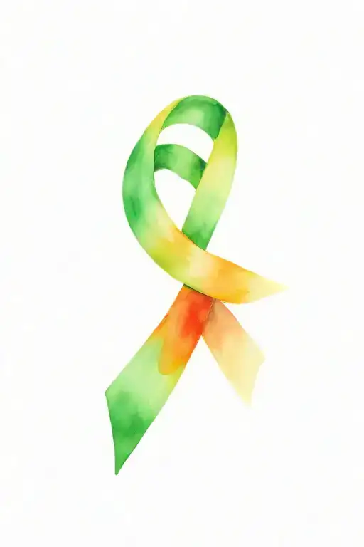green cancer ribbon, daddy's girl, 1961-2024 tattoo design idea