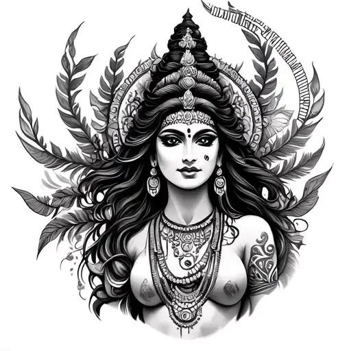 kali goddess sexy fit tattoo design idea