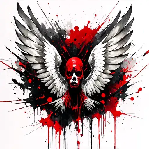 Picture Peter Poen in color with a predominance of green without wings tattoo design idea