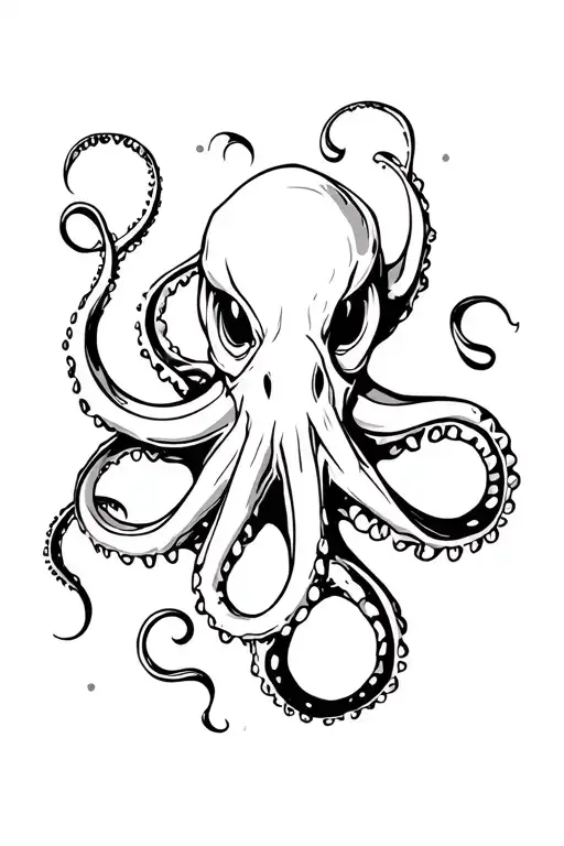 kraken wrapping its tentacles tattoo design idea