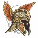 sparta helmet tattoo design idea