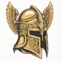 sparta helmet tattoo design idea
