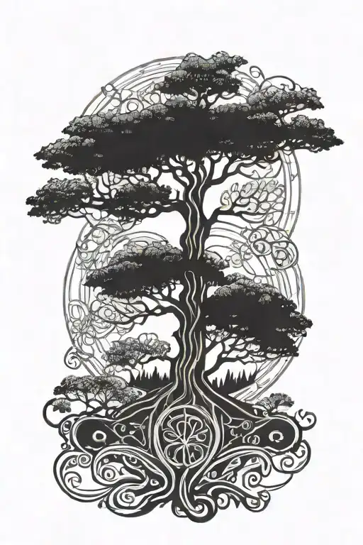 Kabbalah tree of life tattoo design idea