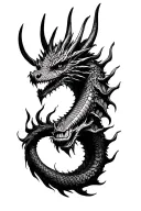 gothic demonic dragon head forearm tattoo tattoo design idea