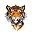 Indra the tiger name written tattoo design idea