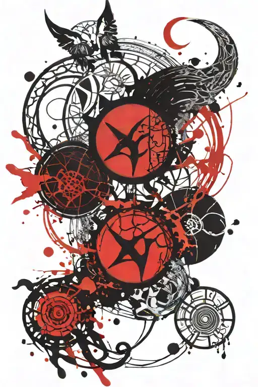 triple goddess symbol tattoo design idea