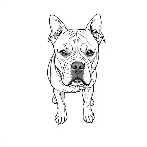 a pit bull terrier tattoo design idea