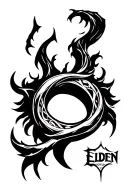 Elden ring logo tattoo design idea