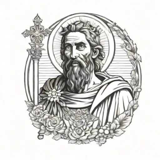 Saint Jude Thaddeus tattoo design idea