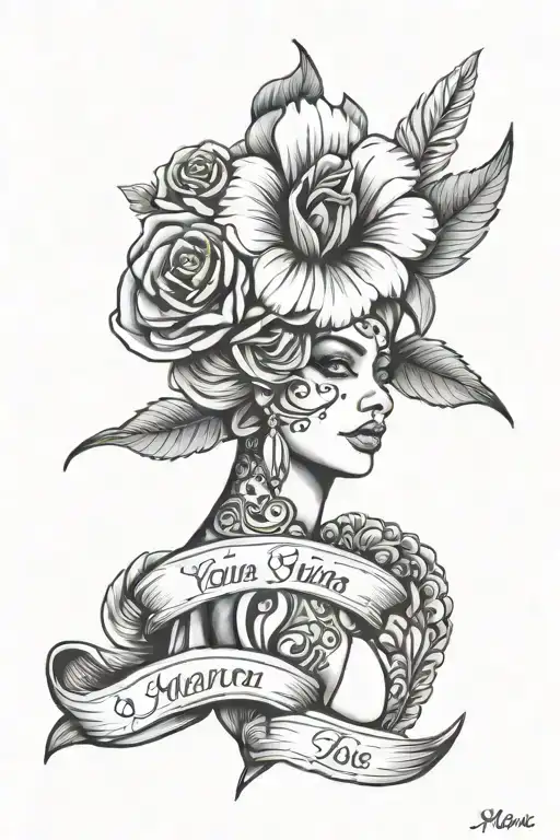 Ya Mara Des Şımara Writing Tattoo Black and White tattoo design idea