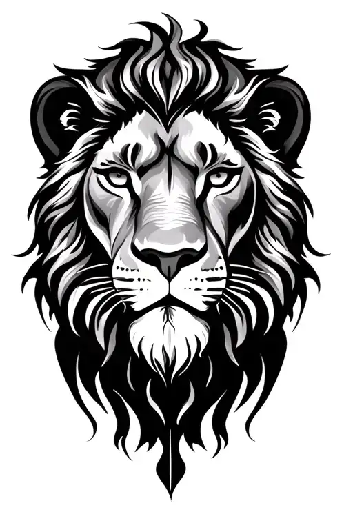 Lion head, Leo zodiac sign, Pieces Zodiac Symbols tattoo design idea