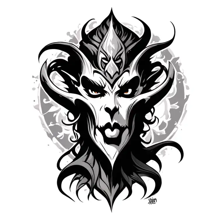 Djinn tattoo design idea
