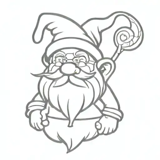 goofy gnome tattoo design idea
