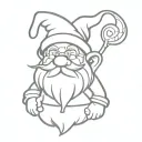 goofy gnome tattoo design idea
