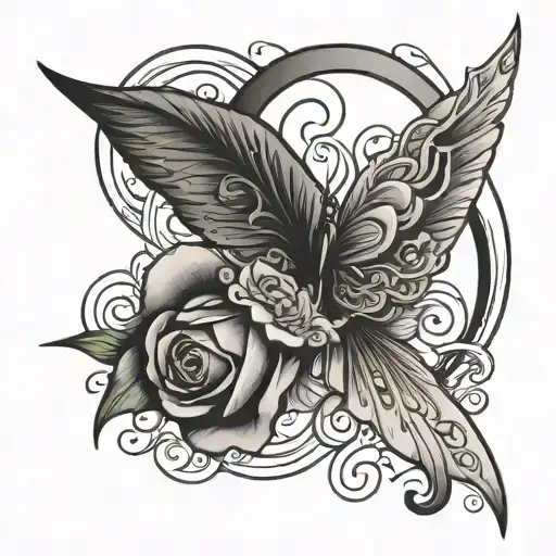 domestic violence survivor symbol combined tattoo design idea