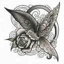 domestic violence survivor symbol combined tattoo design idea