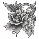 domestic violence survivor symbol combined tattoo design idea