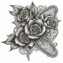 domestic violence survivor symbol combined tattoo design idea