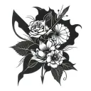 self harm symbolized tattoo design idea