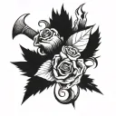 self harm symbolized tattoo design idea