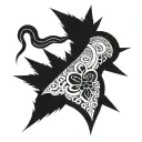 self harm symbolized tattoo design idea