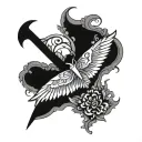 self harm symbolized tattoo design idea