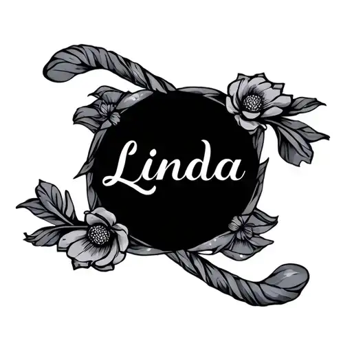 "Linda" A name intertwined tattoo design idea