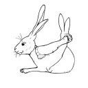 Turtle kicks Rabbit tattoo design idea