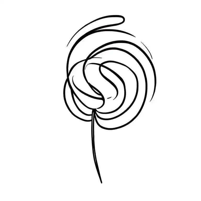 music note intertwined as lollipop  tattoo design idea