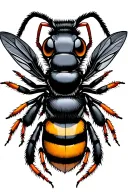 asian hornet tattoo design idea