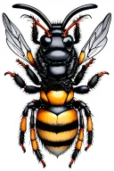 asian hornet tattoo design idea