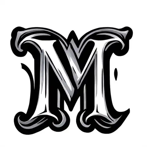letter M M M tattoo design idea