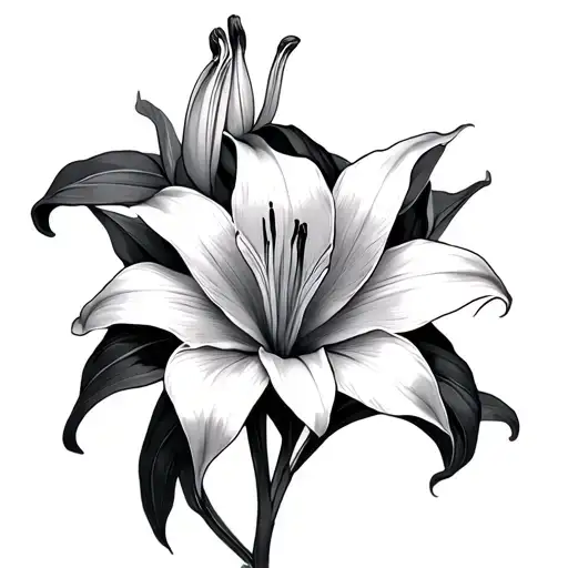 Daylily tattoo design idea