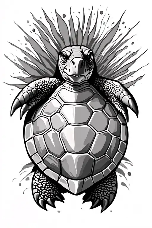 loggerhead turtle tattoo design idea