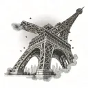 tour eiffel tattoo design idea