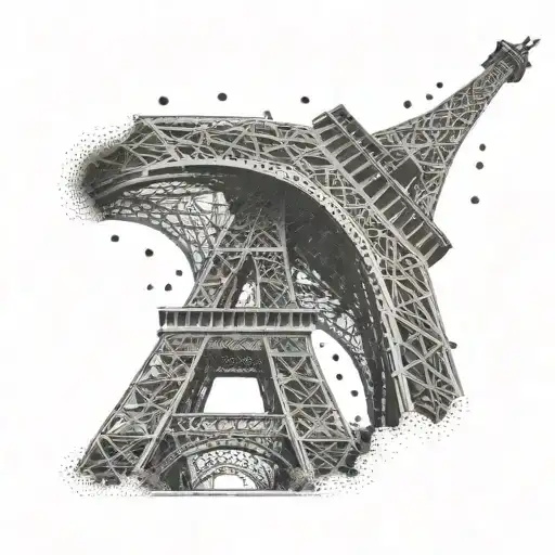 tour eiffel tattoo design idea